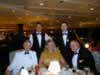 Ed & Marilyn with Staff Captain, Asst Waiter & Waiter (23,124 bytes)